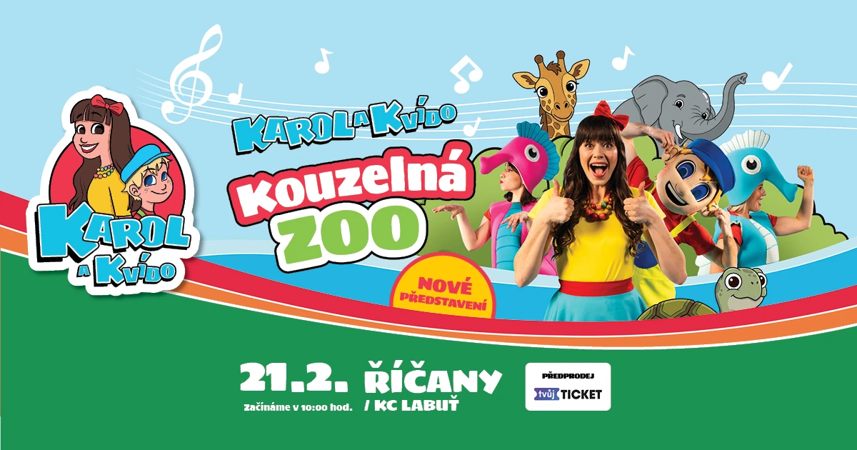 Karol a Kvído – Kouzelná zoo, Říčany 21. 2. 2027 v 10:00