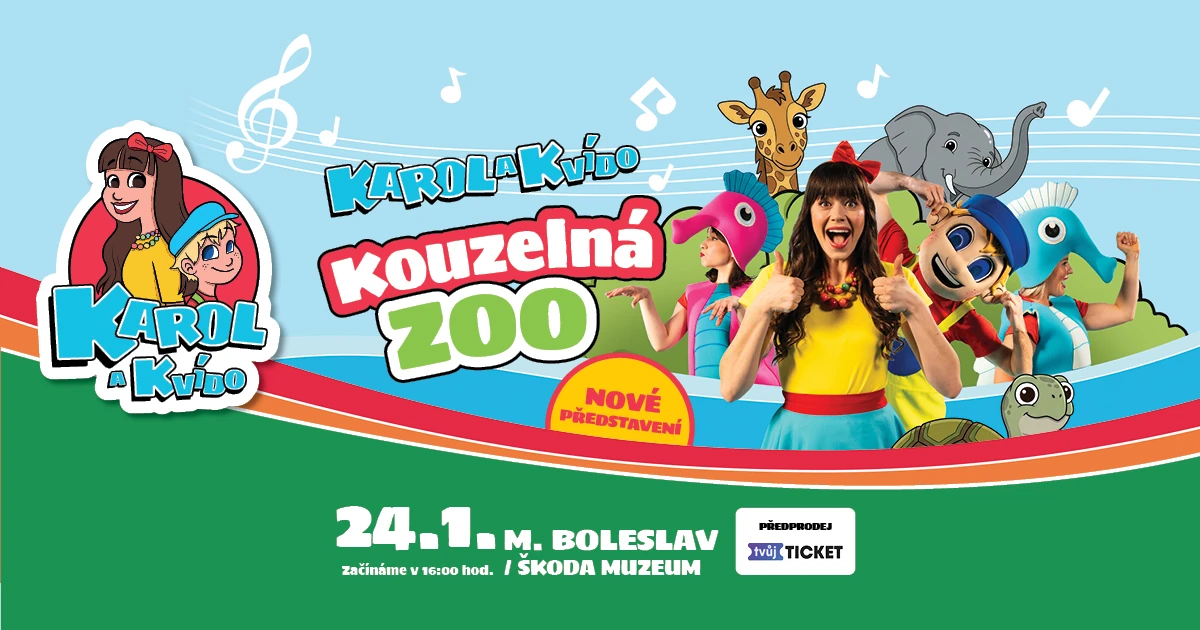 Karol a Kvído – Kouzelná zoo, Mladá Boleslav 24. 1. 2027 v 16:00